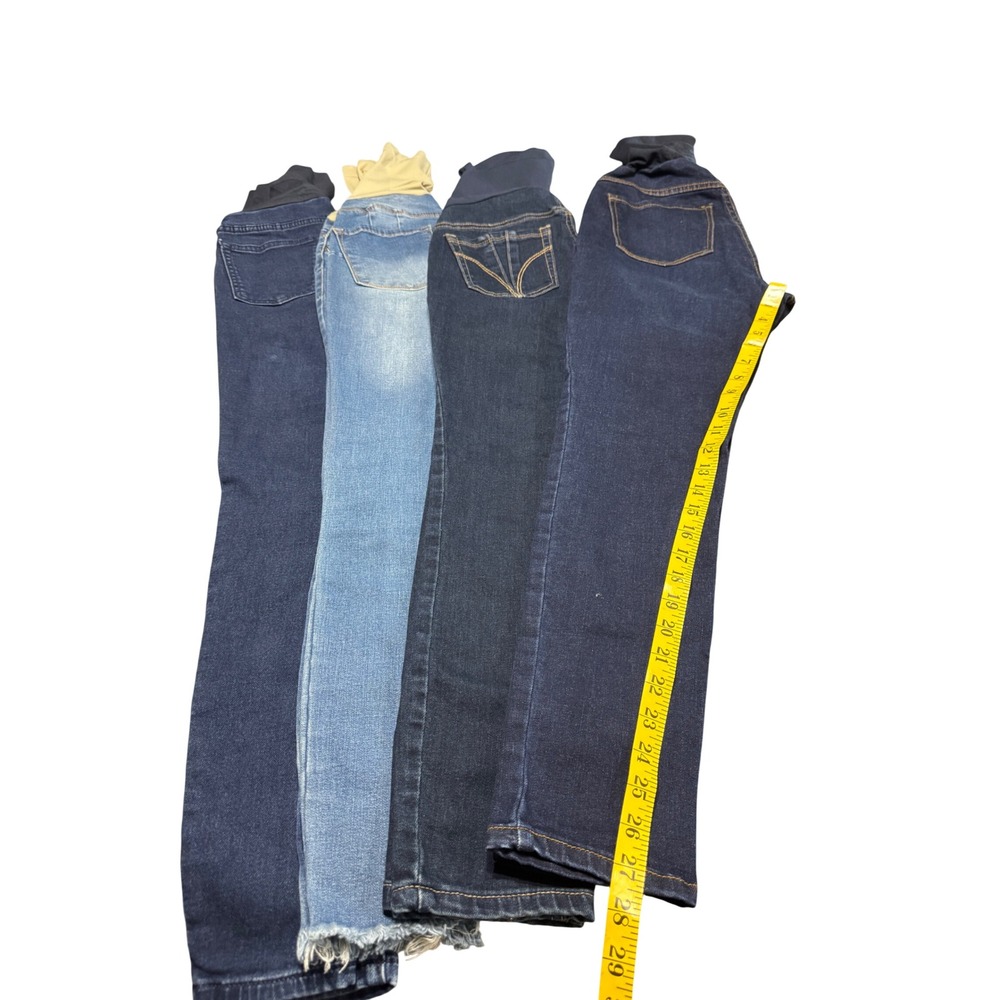 Jessica Simpson Maternity Jeans Women S Lot 4 Full Panel Stretch Skinny Blue